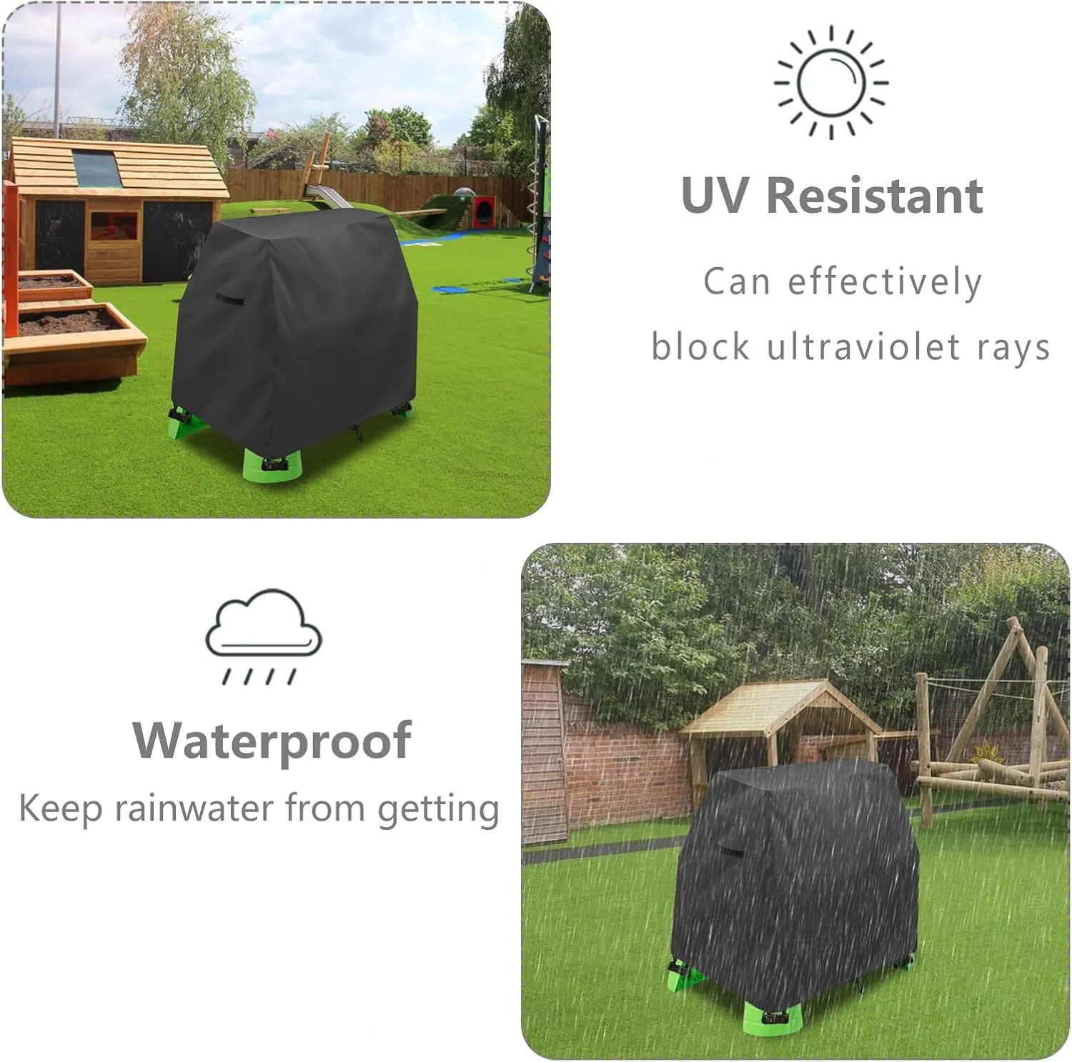 Kids Water Table Cover Fit Rain Showers Splash Pond Water Table,Waterproof Dust Proof Anti-UV Outdoor Toys Cover-Cover only