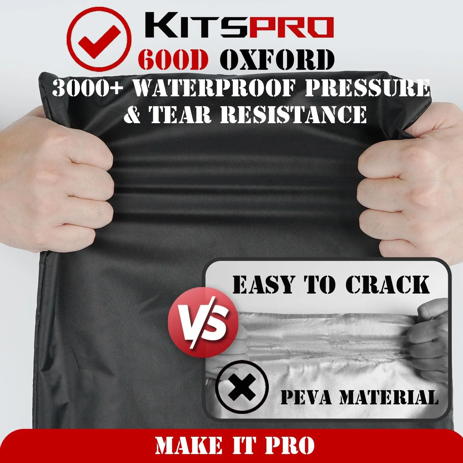 KitsPro 125 Inch UTV Cover for Polaris Ranger RZR, Can-Am Defender Maverick Commander, Yamaha Wolverine, Kawasaki Mule, Honda Pioneer, Black 600D Side by Side Cover Protection for 2-3 Seater UTV.
