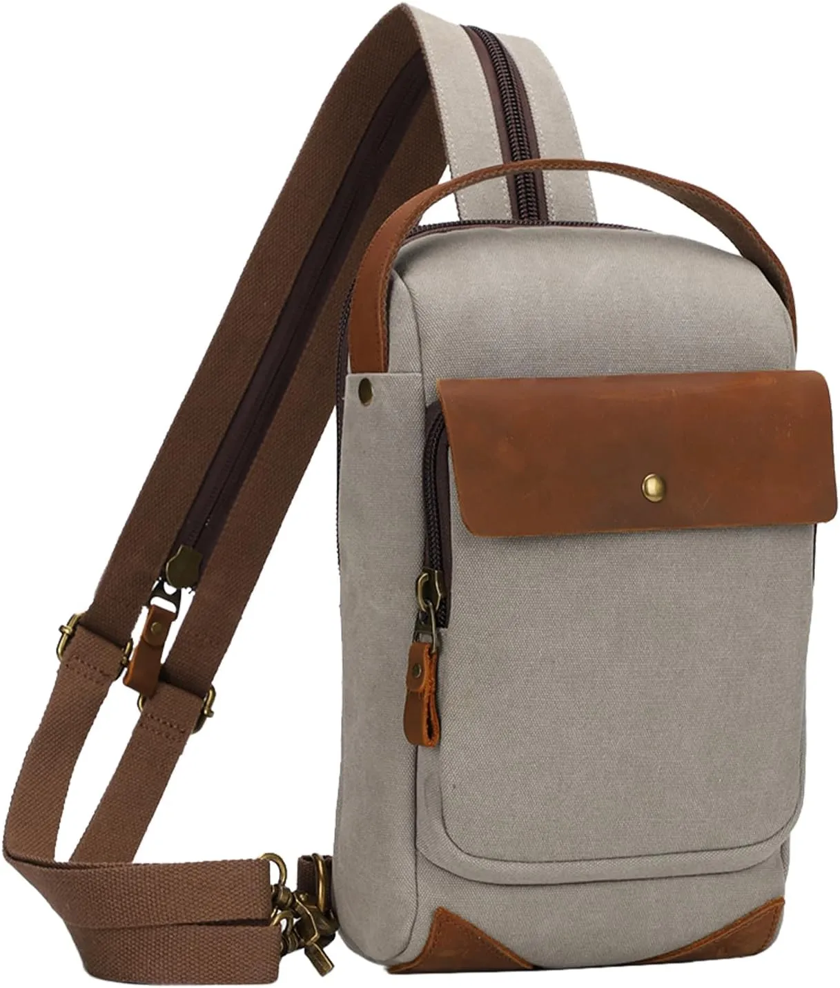 KL928 Canvas Sling Bag Crossbody Backpack Sling Backpack Shoulder Bag Casual Daypacks for Men Women