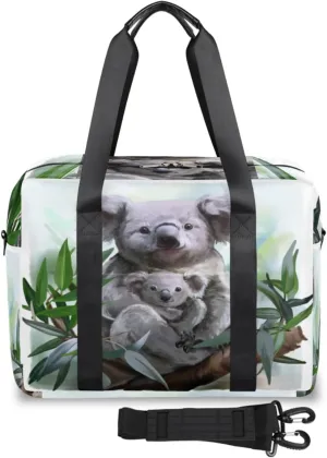 Koala Leaves Weekender Travel Bag Travel Shoulder Bag Animal Cara Sports Handbag Shoulder Suitcase Unisex
