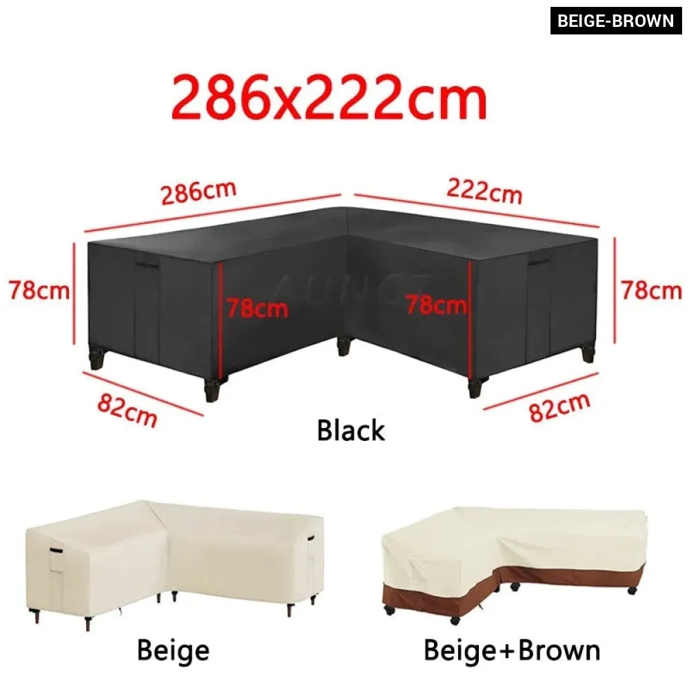 L Shape Corner Outdoor Sofa Cover Waterproof Rattan Corner Furniture Cover v Shape Protective Dust Covers