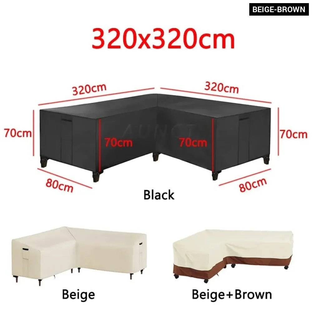 L Shape Corner Outdoor Sofa Cover Waterproof Rattan Corner Furniture Cover v Shape Protective Dust Covers