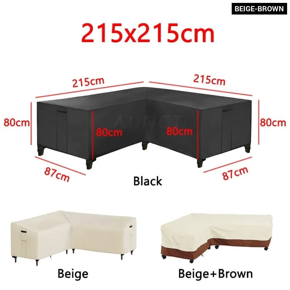 L Shape Corner Outdoor Sofa Cover Waterproof Rattan Corner Furniture Cover v Shape Protective Dust Covers