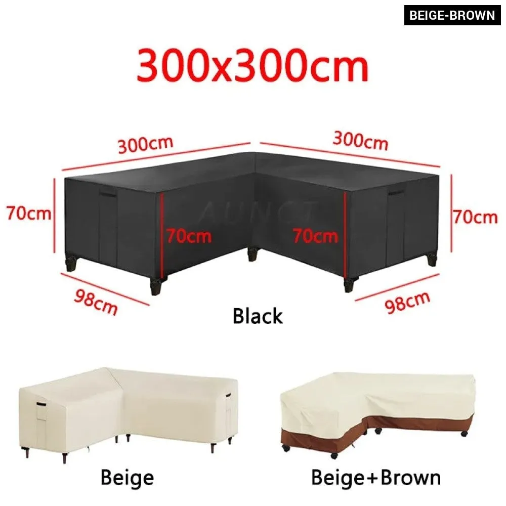 L Shape Corner Outdoor Sofa Cover Waterproof Rattan Corner Furniture Cover v Shape Protective Dust Covers
