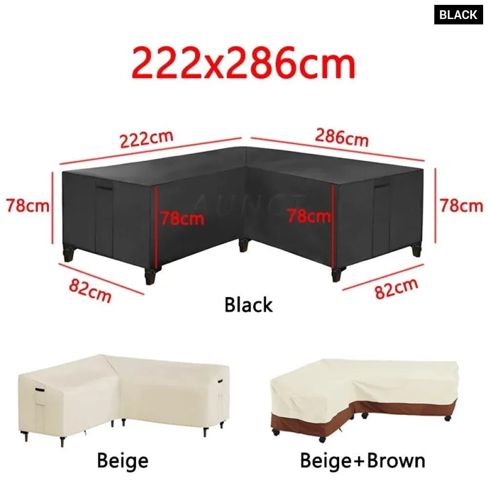 L Shape Corner Outdoor Sofa Cover Waterproof Rattan Corner Furniture Cover v Shape Protective Dust Covers