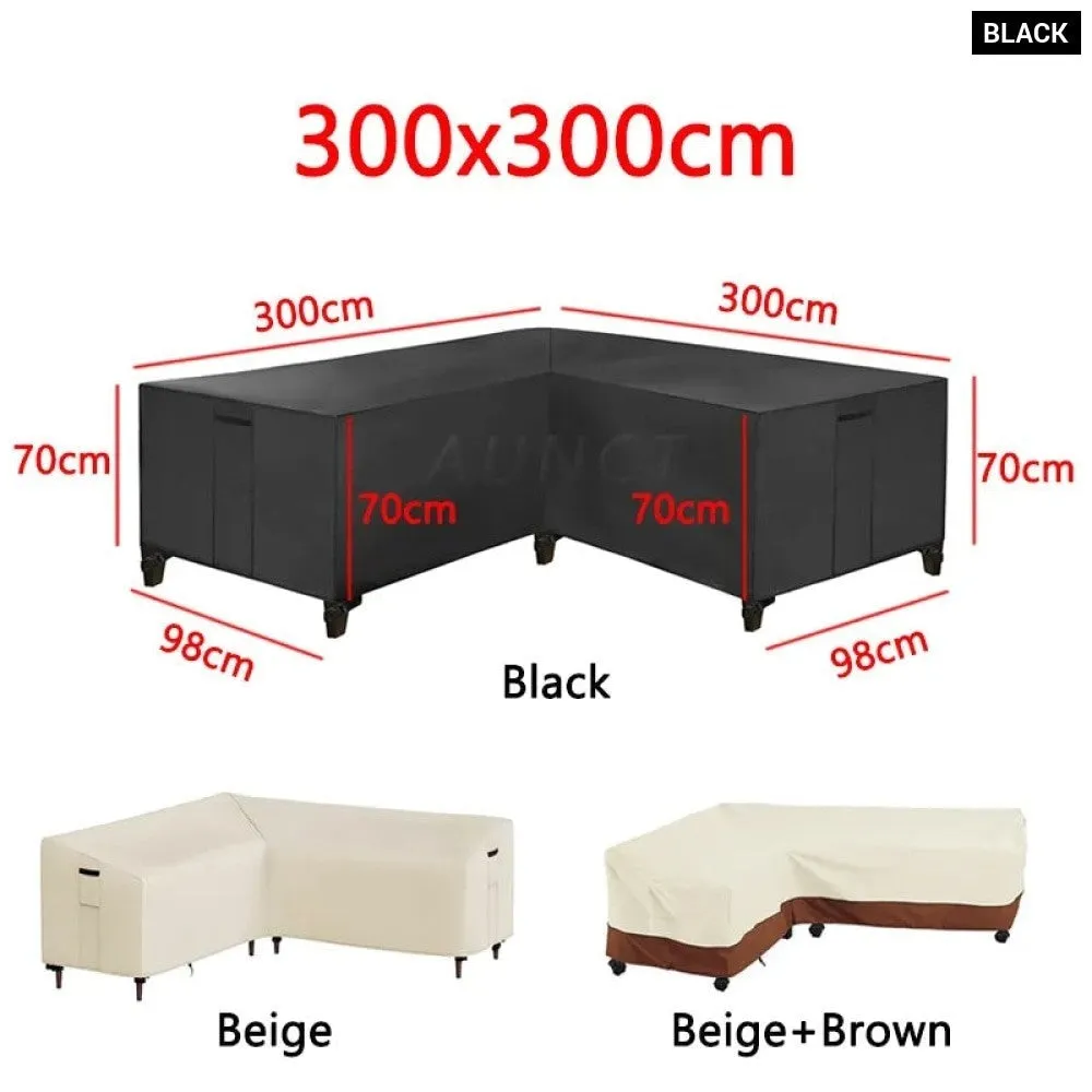 L Shape Corner Outdoor Sofa Cover Waterproof Rattan Corner Furniture Cover v Shape Protective Dust Covers