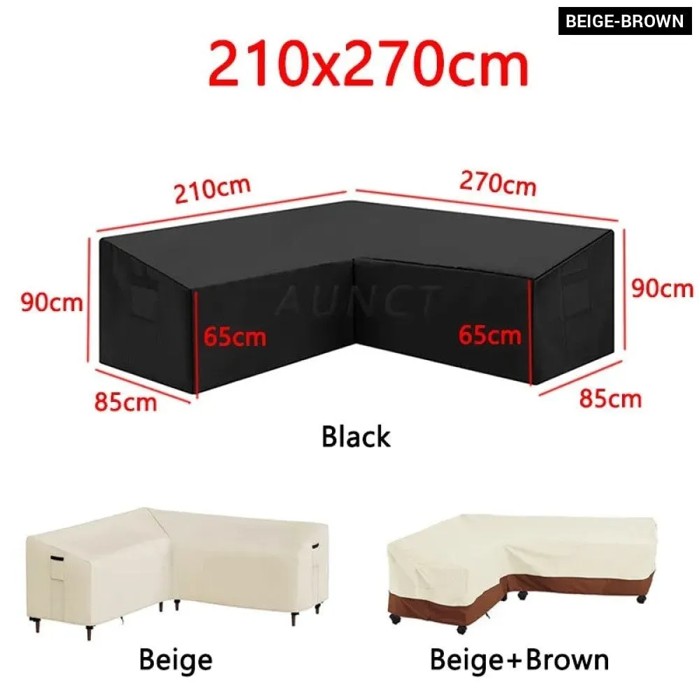 L Shape Corner Outdoor Sofa Cover Waterproof Rattan Corner Furniture Cover v Shape Protective Dust Covers