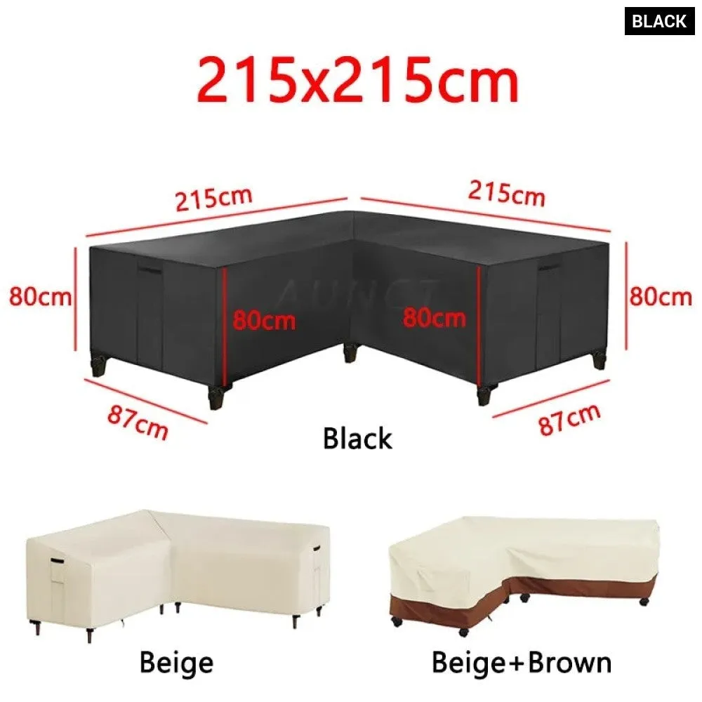 L Shape Corner Outdoor Sofa Cover Waterproof Rattan Corner Furniture Cover v Shape Protective Dust Covers