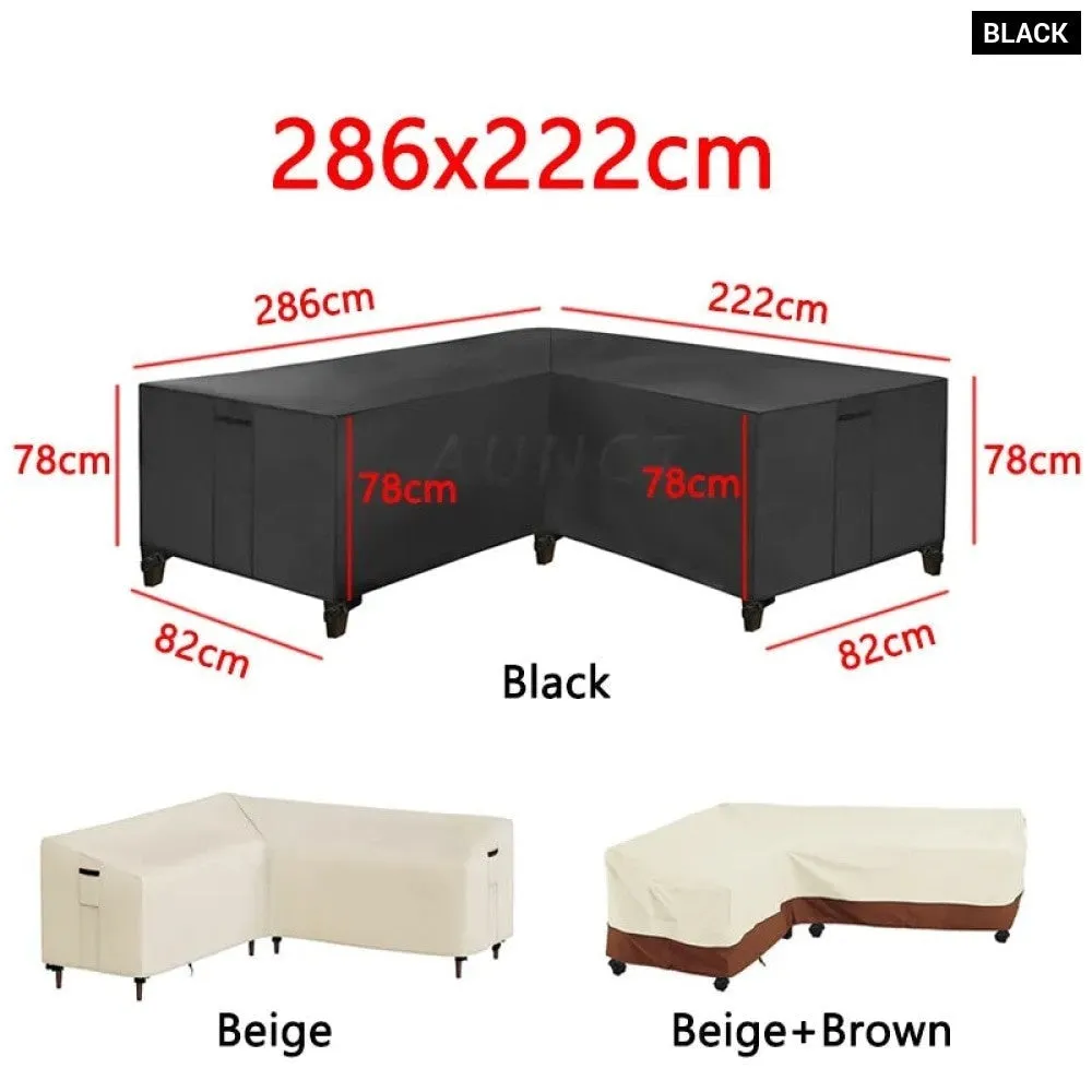 L Shape Corner Outdoor Sofa Cover Waterproof Rattan Corner Furniture Cover v Shape Protective Dust Covers