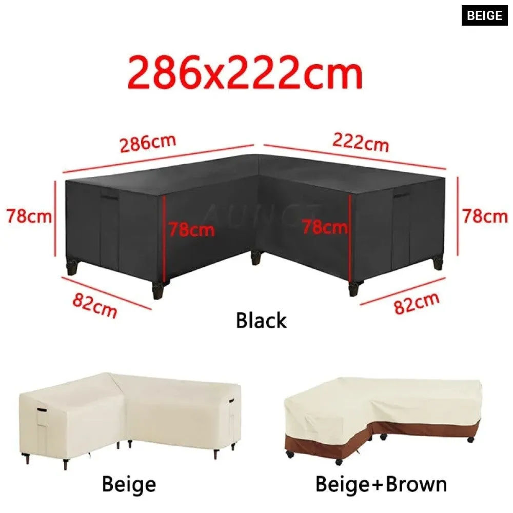 L Shape Corner Outdoor Sofa Cover Waterproof Rattan Corner Furniture Cover v Shape Protective Dust Covers