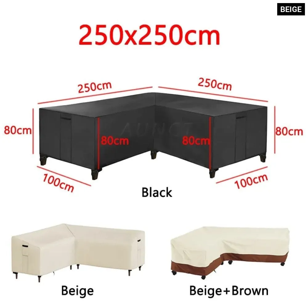 L Shape Corner Outdoor Sofa Cover Waterproof Rattan Corner Furniture Cover v Shape Protective Dust Covers