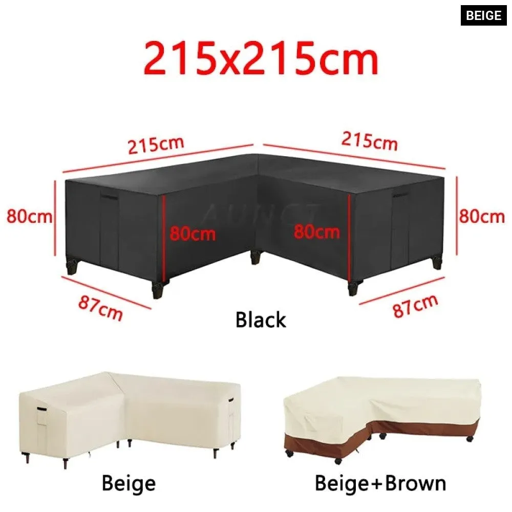 L Shape Corner Outdoor Sofa Cover Waterproof Rattan Corner Furniture Cover v Shape Protective Dust Covers