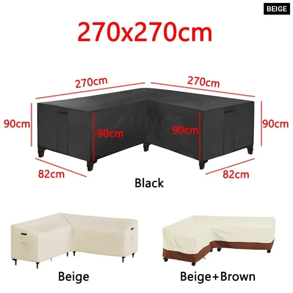 L Shape Corner Outdoor Sofa Cover Waterproof Rattan Corner Furniture Cover v Shape Protective Dust Covers