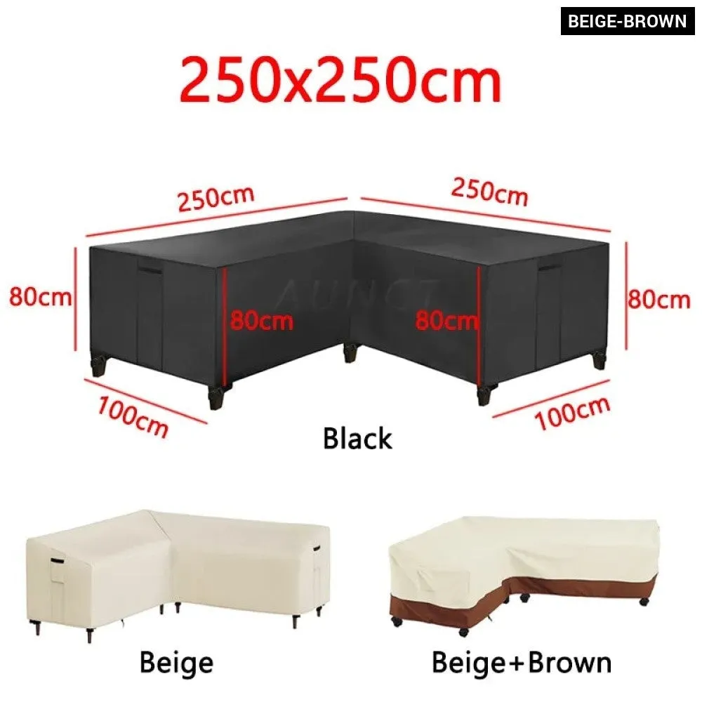 L Shape Corner Outdoor Sofa Cover Waterproof Rattan Corner Furniture Cover v Shape Protective Dust Covers