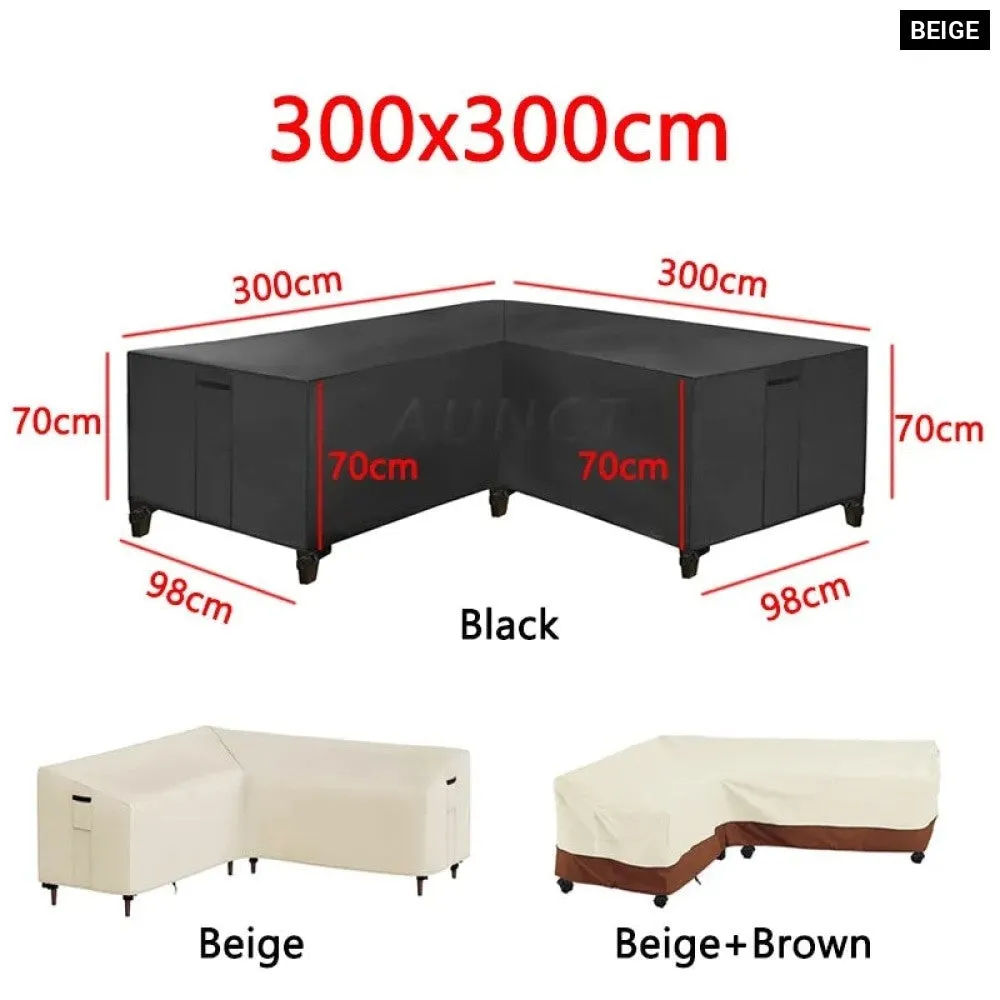 L Shape Corner Outdoor Sofa Cover Waterproof Rattan Corner Furniture Cover v Shape Protective Dust Covers