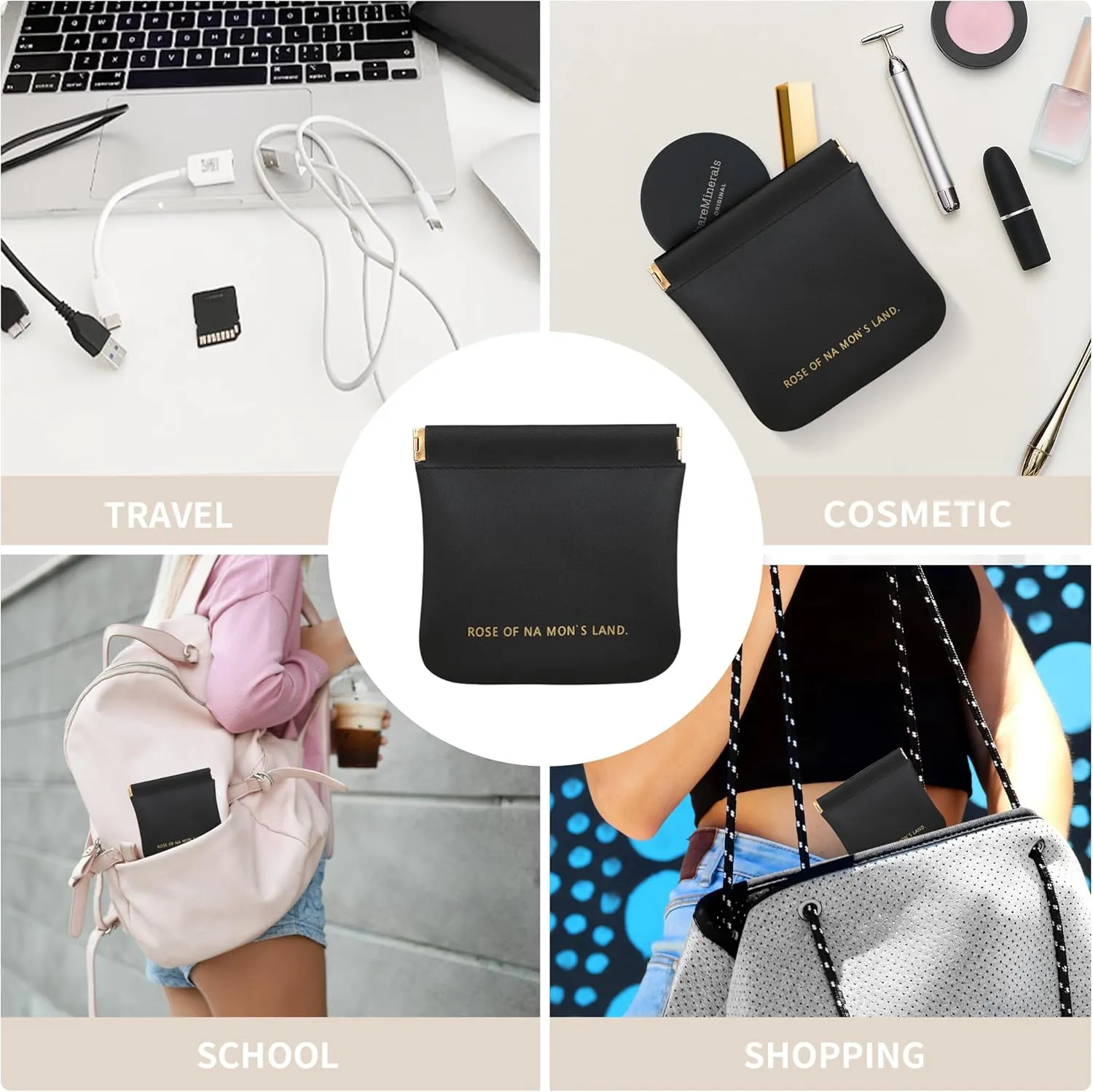 Large Capacity Toiletry Bag Travel Bag with Hanging Hook for Men and Women Waterproof Travel Cosmetic Bag Bathroom, with Brown Bag is Automatically Closed for Headset Lipstick Jewelry