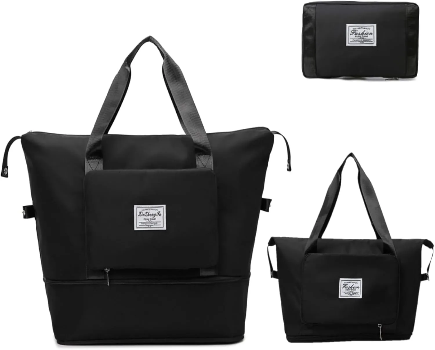 Large Capacity Travel Duffel with Detachable Strap, Lightweight Gym Bag, Waterproof Airplane Bag