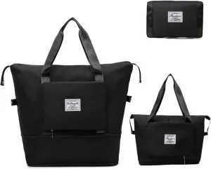 Large Capacity Travel Duffel with Detachable Strap, Lightweight Gym Bag, Waterproof Airplane Bag