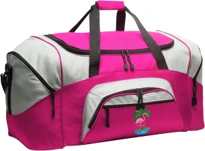 LARGE Pink Flamingo Duffel Bag Ladies Flamingos Suitcase Duffle - Gym Bag GIFT