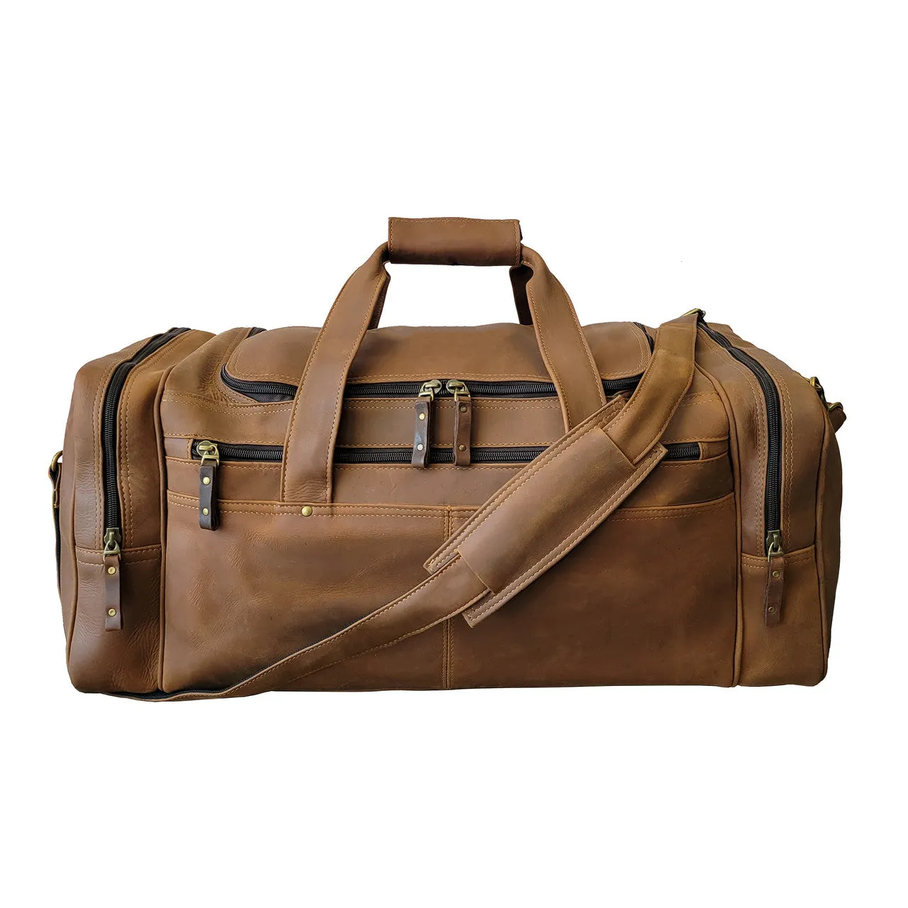 Large Sport Duffel Bag in Crazy Horse Leather