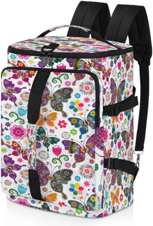 Large Sports Gym Bag With Shoe & Laptop Compartment 47L Waterproof Travel Duffel Bags for Men Women Art Animal Butterfly Luggage Backpack Duffle Bag