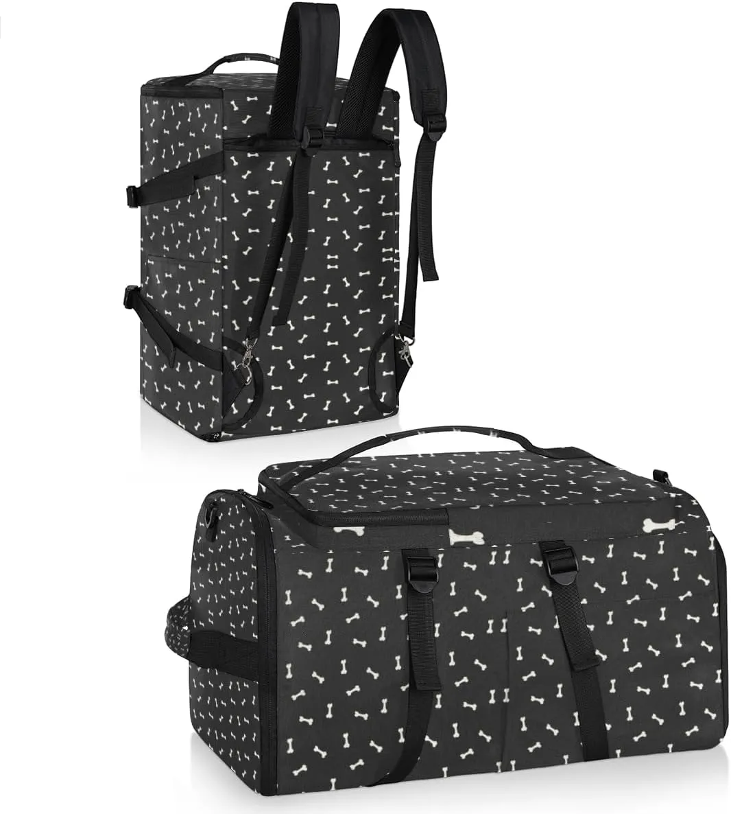 Large Sports Gym Bag With Shoe & Laptop Compartment 47L Waterproof Travel Duffel Bags for Men Women Bone Luggage Backpack Duffle Bag