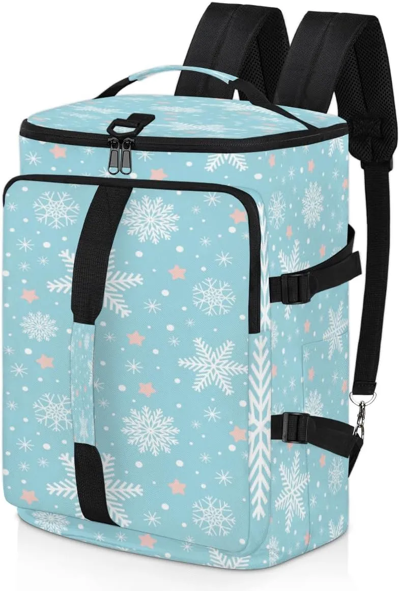 Large Sports Gym Bag With Shoe & Laptop Compartment 47L Waterproof Travel Duffel Bags for Men Women Cartoon Snowflake Star Luggage Backpack Duffle Bag