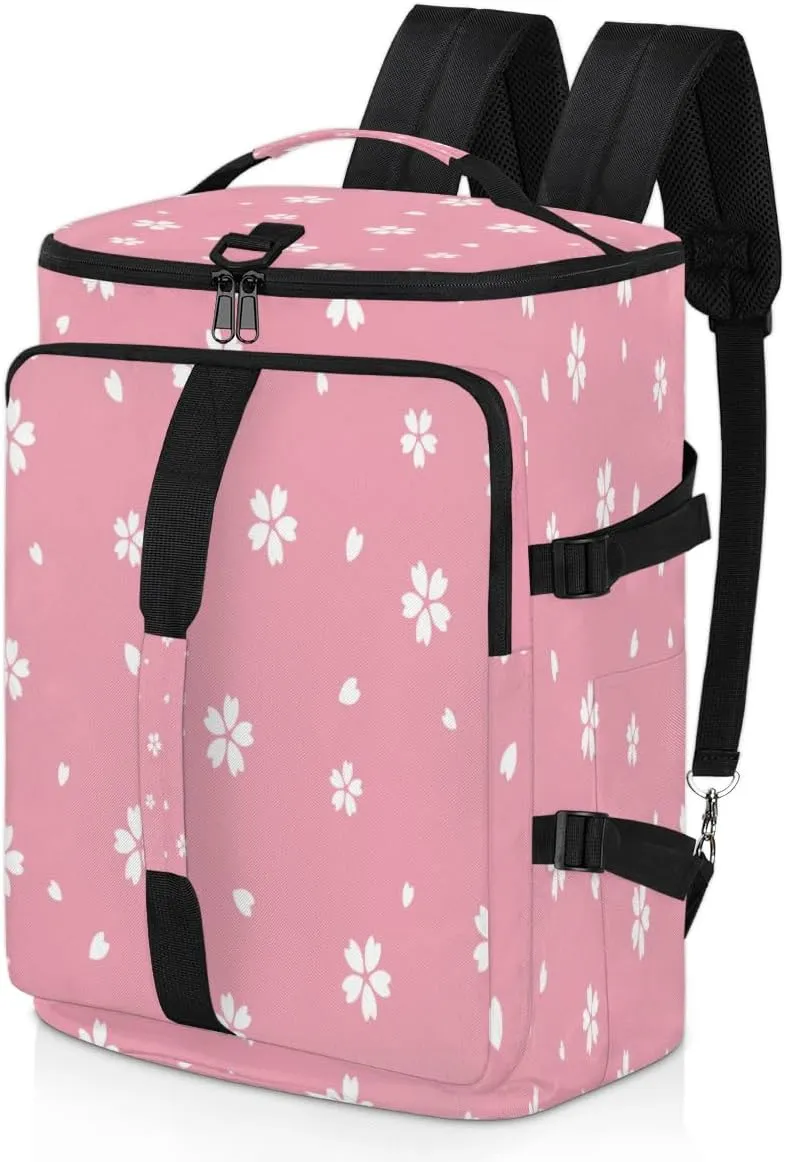 Large Sports Gym Bag With Shoe & Laptop Compartment 47L Waterproof Travel Duffel Bags for Men Women Cherry Bloosom Petal Luggage Backpack Duffle Bag