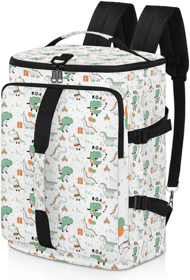 Large Sports Gym Bag With Shoe & Laptop Compartment 47L Waterproof Travel Duffel Bags for Men Women Cute Dinosaur Design Luggage Backpack Duffle Bag