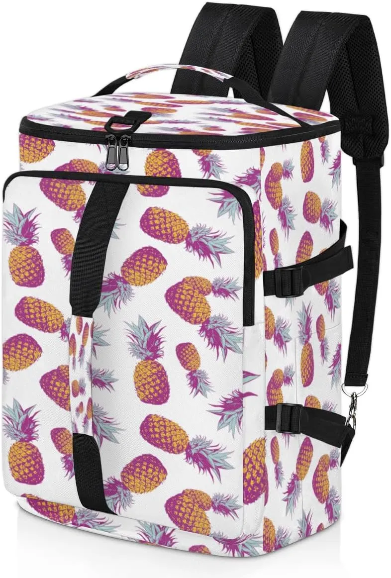 Large Sports Gym Bag With Shoe & Laptop Compartment 47L Waterproof Travel Duffel Bags for Men Women Pineapple Fruit Luggage Backpack Duffle Bag