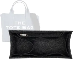 Lckaey bag insert organizer for marc jacobs handbags large tote bag insert Y065black-L