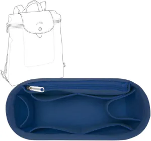 Lckaey Felt Bag Insert for Backpack, Purse Organizer - Blue