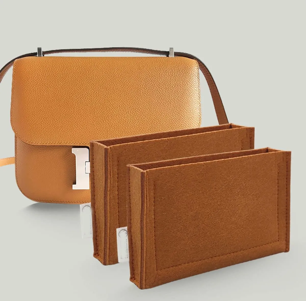 Lckaey Purse Organizer for Constance 24 18 Bag Organizer Handbag & Tote Shaper Felt Organizer 2033brown-M