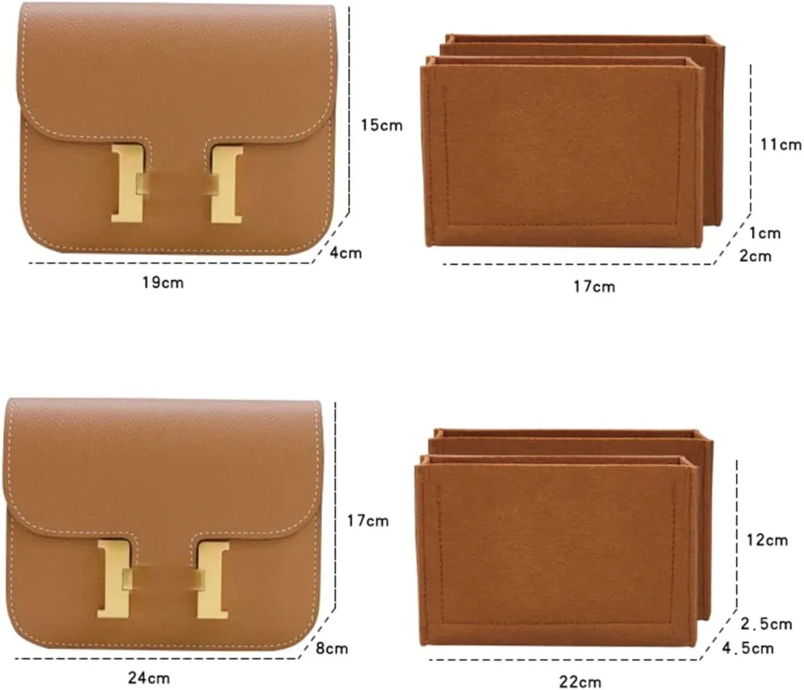 Lckaey Purse Organizer for Constance 24 18 Bag Organizer Handbag & Tote Shaper Felt Organizer 2033brown-M