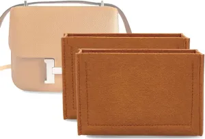 Lckaey Purse Organizer for Constance 24 18 Bag Organizer Handbag & Tote Shaper Felt Organizer 2033brown-M