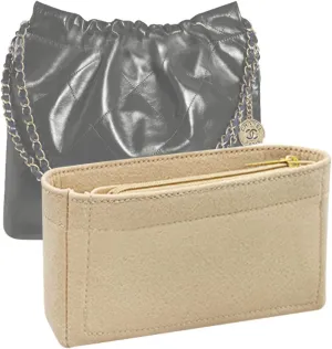 Lckaey Purse Organizer Insert for Chanel bag organizer insert reissue handbag with Side Zipper Pocket 2001Khaki -M