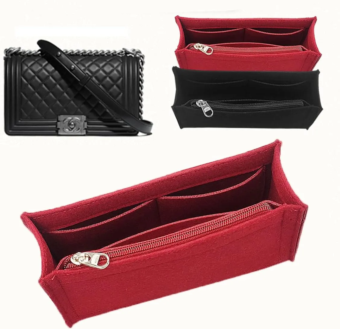 Lckaey Purse Organizer Insert-For leboy bag - organizer insert felt Bag 2017black-S