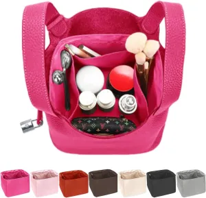 Lckaey Silky Purse Organizer for picotin 22 insert 1098Nylon red-M