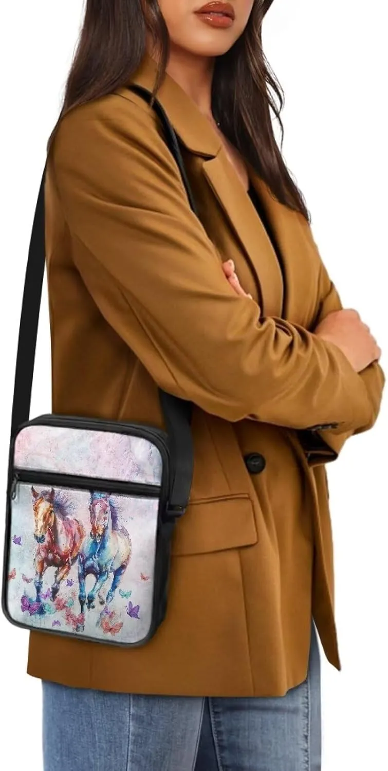 LedBack Cossbody Bag Messenger Bag Crossbody Bag Handbag Purse Shoulder Bag with Front Pocket Adjustable