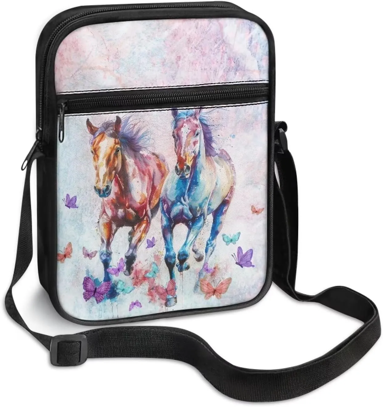 LedBack Cossbody Bag Messenger Bag Crossbody Bag Handbag Purse Shoulder Bag with Front Pocket Adjustable