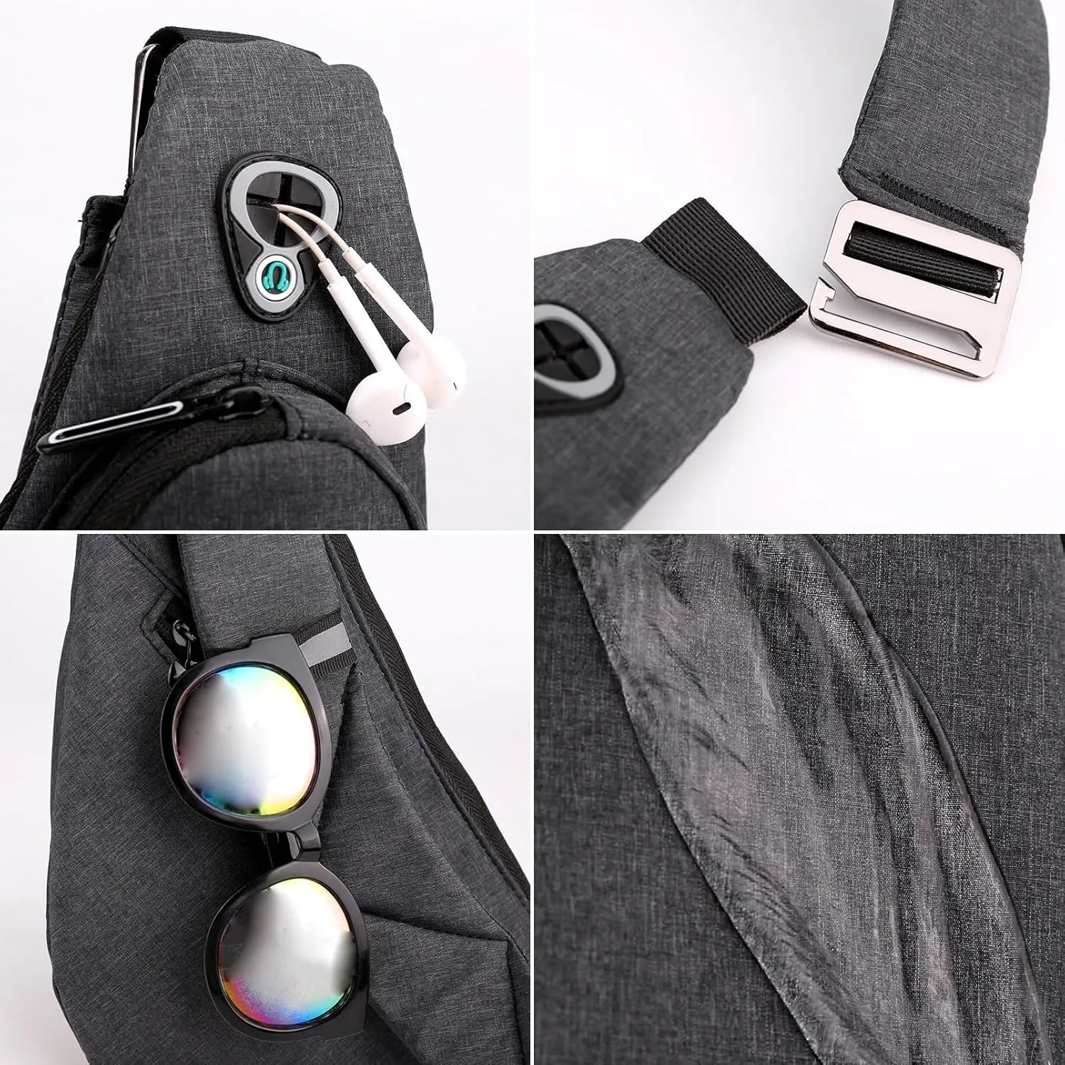 Lightweight Anti-Theft Men's Crossbody Chest Bag Multifunctional Outdoor Travel Shoulder Backpack Waterproof