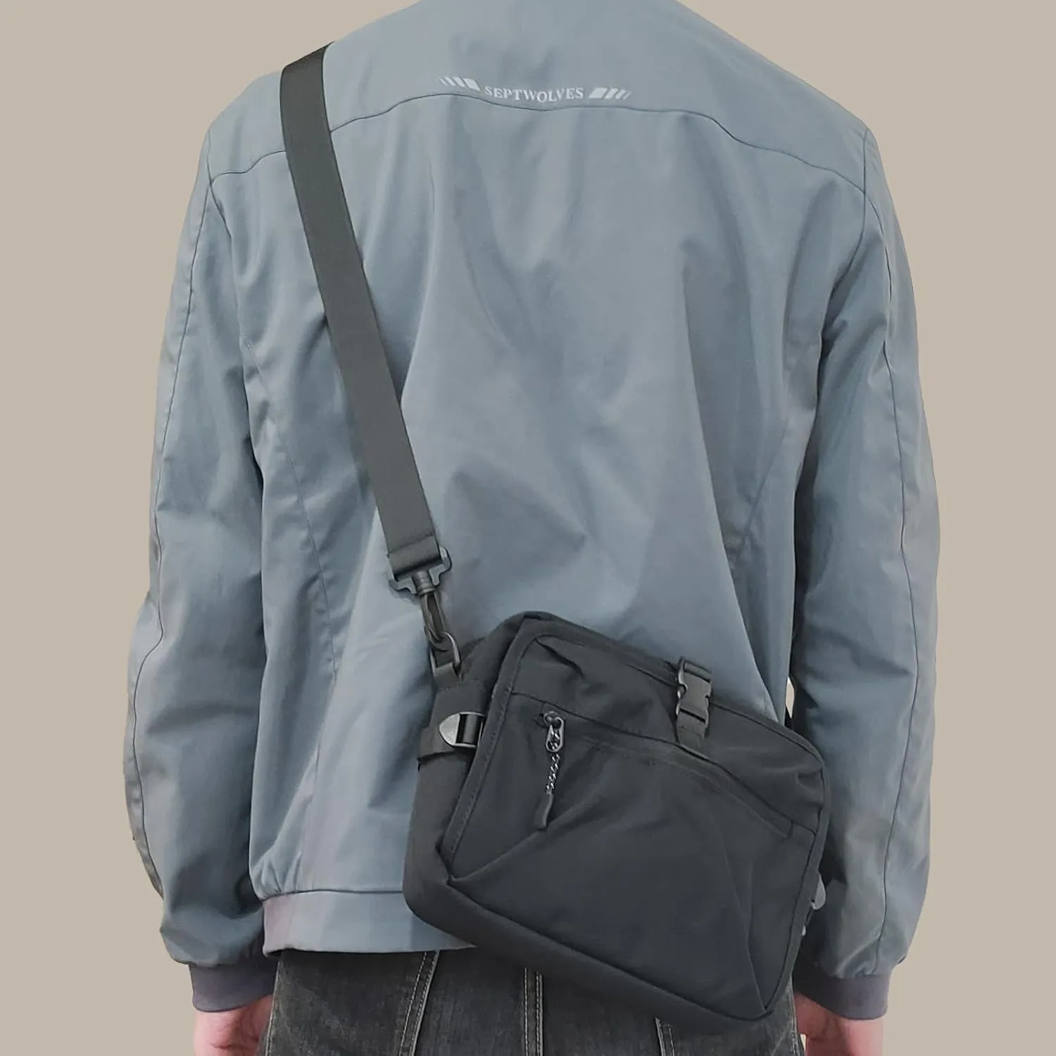 Lohol Small Messenger Bag for Men Women, Adjustable Crossbody Sling bag Purse for Daily Use Travel Sports