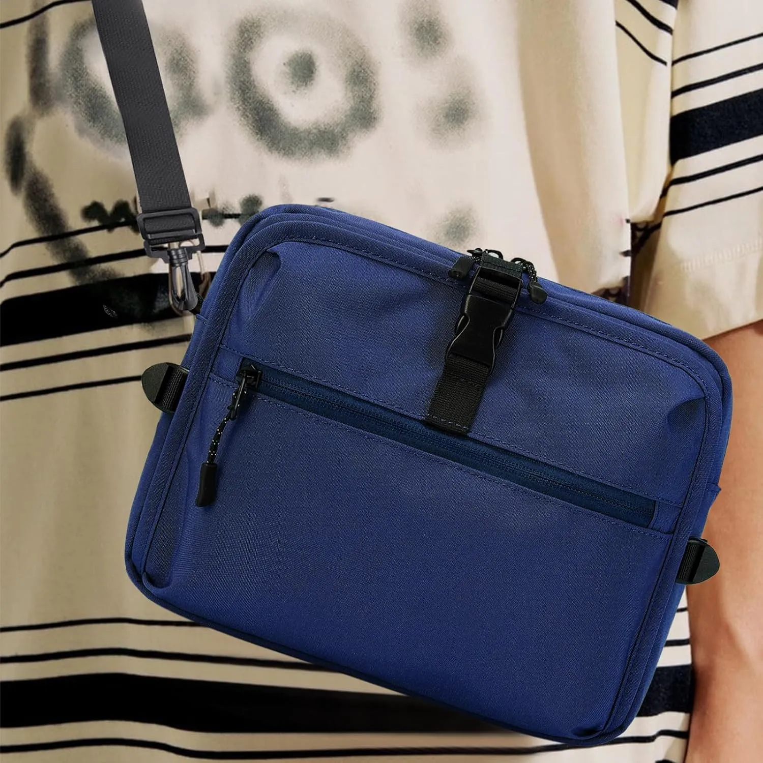 Lohol Small Messenger Bag for Men Women, Adjustable Crossbody Sling bag Purse for Daily Use Travel Sports