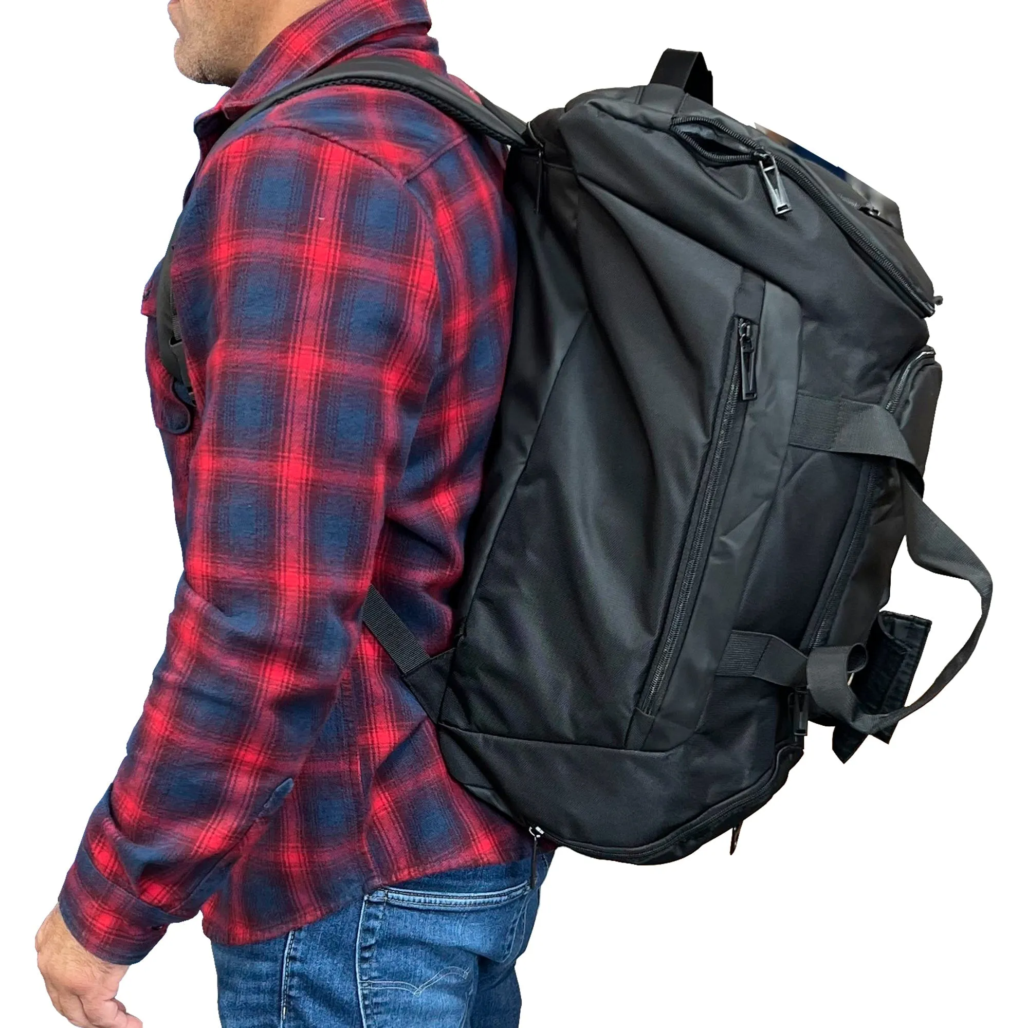 Lone Wolf Jiu Jitsu Academy Hybrid Duffel Backpack #332 F