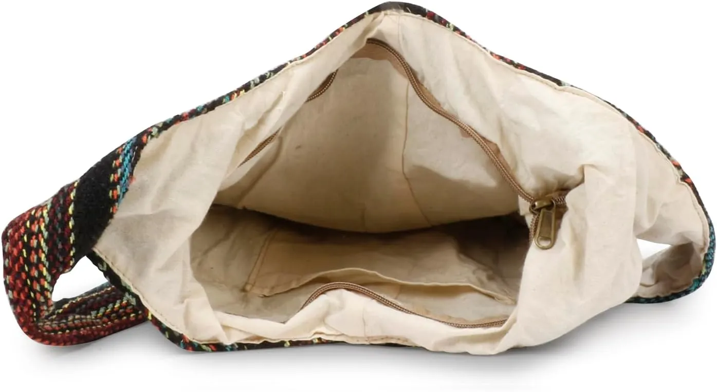LONGING TO BUY Hemp Messenger Crossbody Sling Bag - Unisex Beach Party Bag
