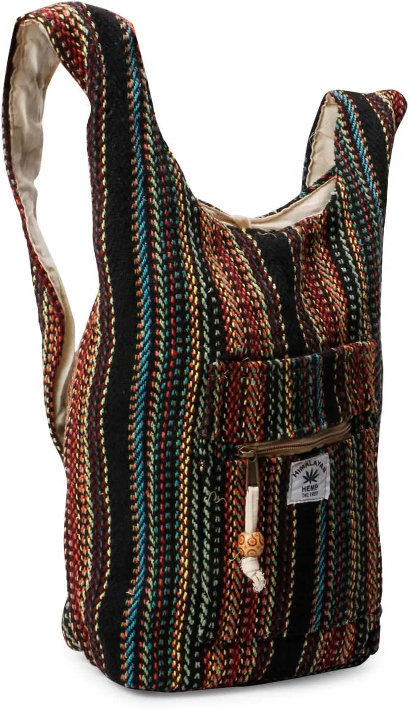 LONGING TO BUY Hemp Messenger Crossbody Sling Bag - Unisex Beach Party Bag