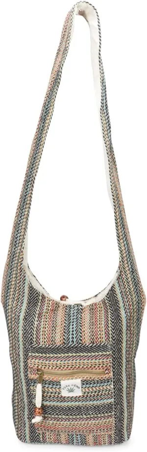 LONGING TO BUY Hemp Messenger Crossbody Sling Bag - Unisex Beach Party Bag
