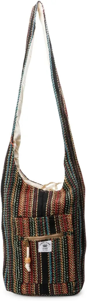 LONGING TO BUY Hemp Messenger Crossbody Sling Bag - Unisex Beach Party Bag
