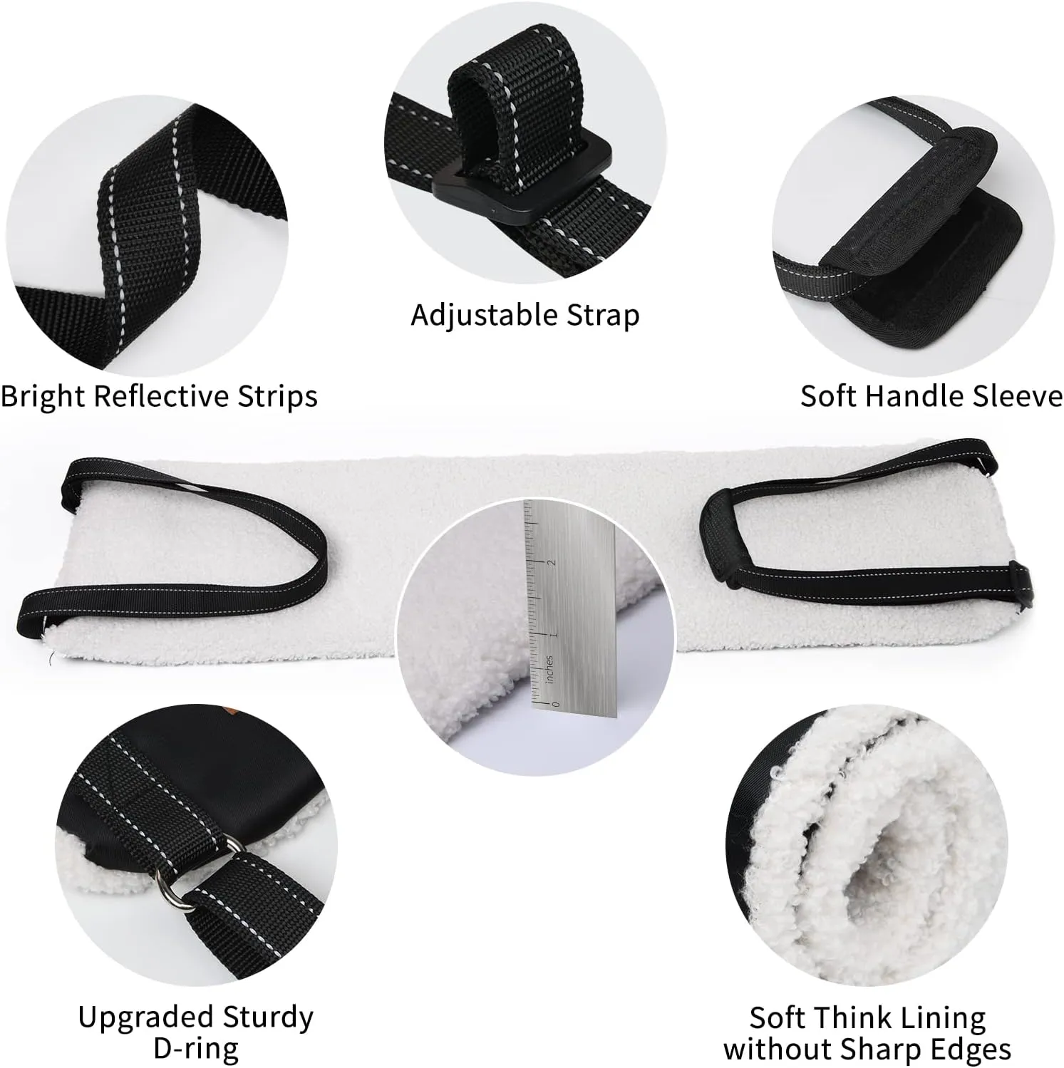 LOOBANI Portable Dog Sling for Back Legs, Hip Support Harness to Help Lift Rear for Canine Aid Old K9 Cruciate Ligament Rehabilitation