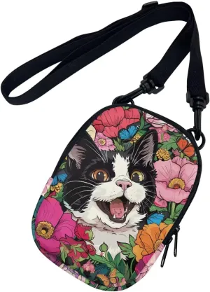 Lotusorchid Small Message Bag Women Shoulder Bag with Adjustable Staps, Sling Phone Bag Crossbody Satchel Purse Wallet